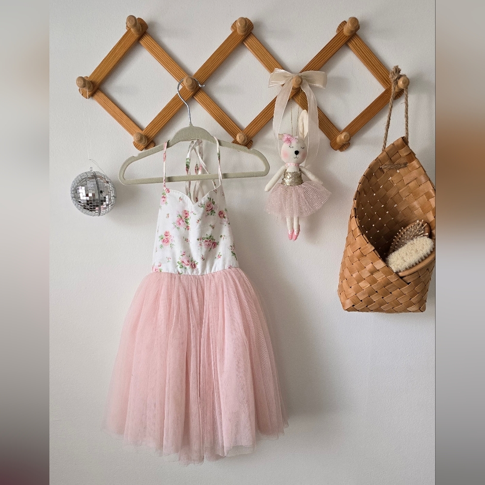 SOLD 🔥 - Floral Pink Tulle Dress